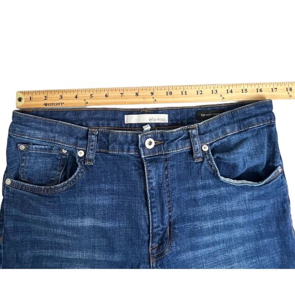 Ella Moss Womens Dark Wash High Waist Straight Leg‎ Jeans 12/31 - Picture 4 of 9
